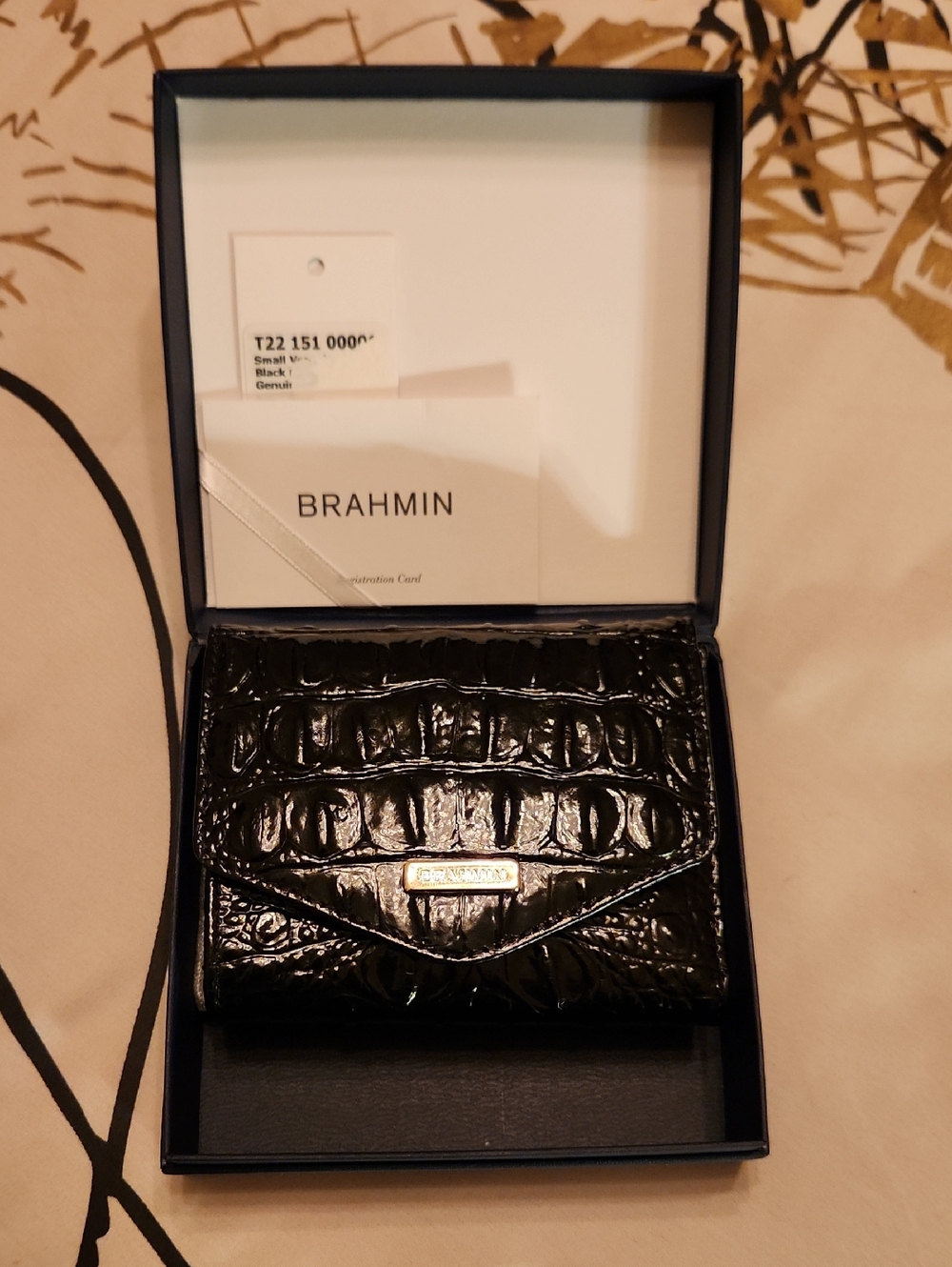 BRAHMIN Small Veronica Black Melbourne Leather Wallet - Picture 2 of 9